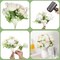 12 Bundles Peonies Artificial Flowers Artificial Peonies Silk Flowers Faux Peony Fake Peony Silk Hydrangea Bouquet for Wedding Table Centerpiece Floral Vase Decor